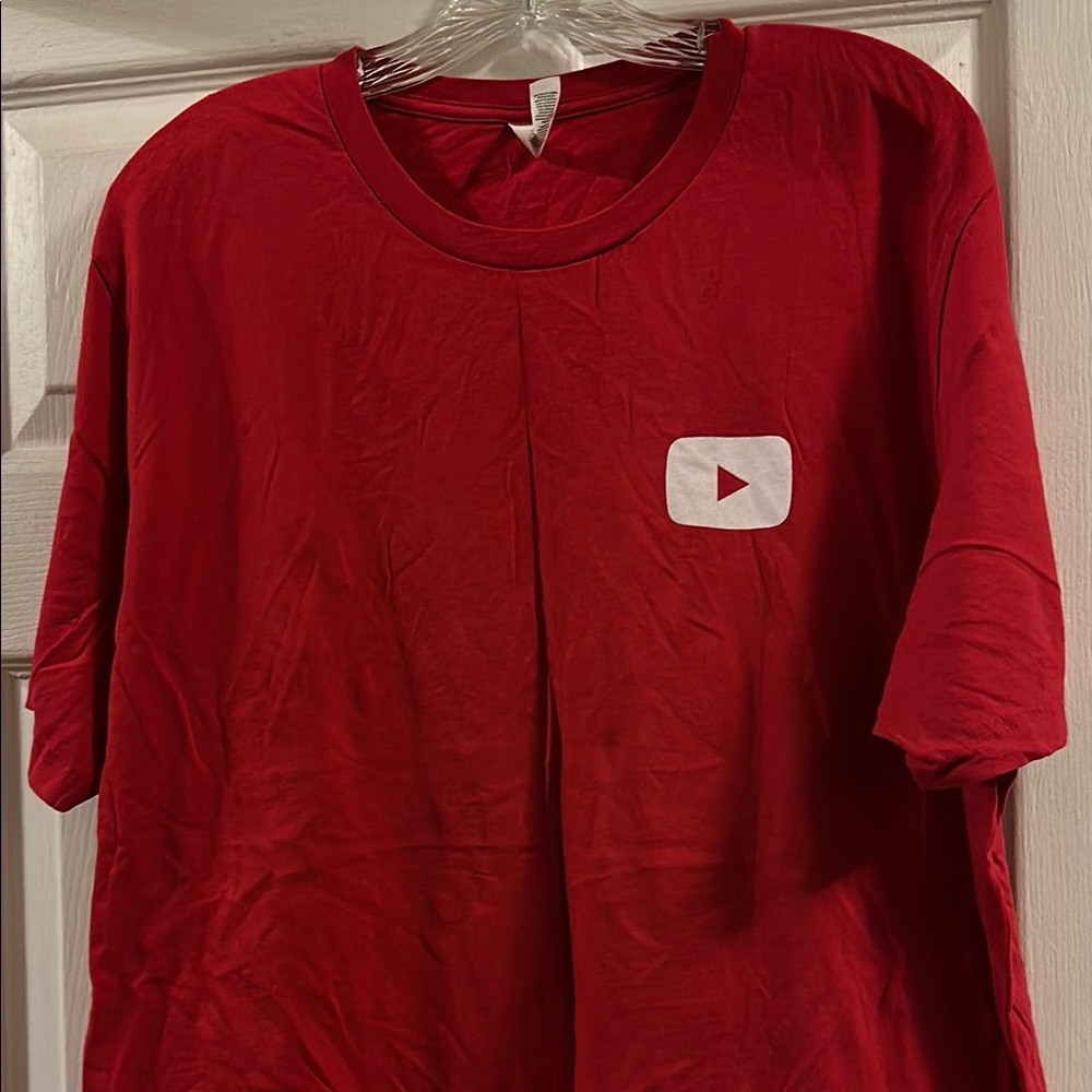 Red YouTube Staff Logo T-Shirt